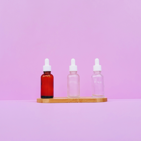 30Ml Glass Bottle With Plain White Dropper (Round)