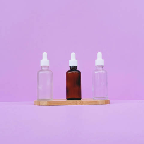 50Ml Glass Bottle With Plain White Dropper (Round)