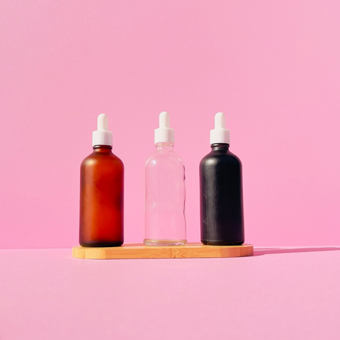 100Ml Glass Bottle With Plain White Dropper (Round)