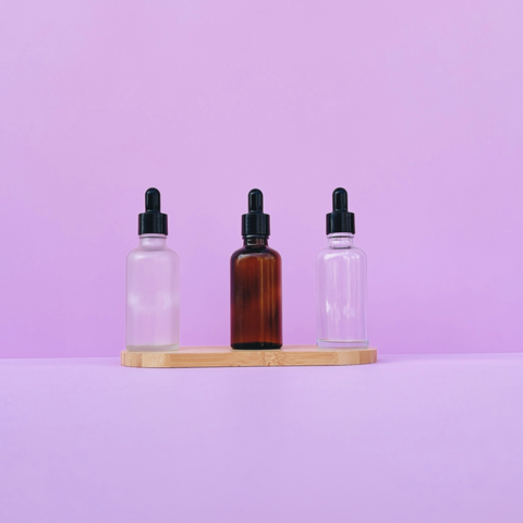 50Ml Glass Bottle With Black Smooth Dropper (Round)