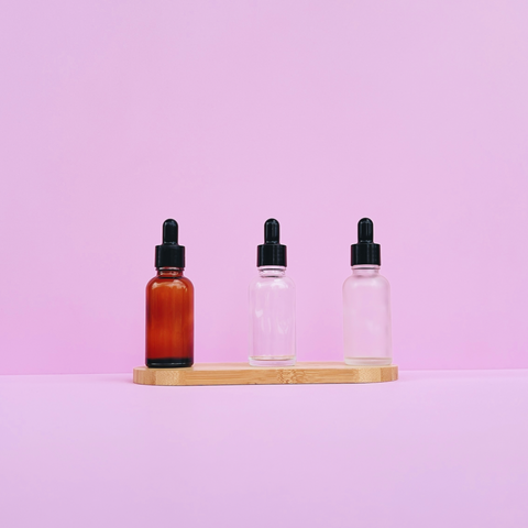 30Ml Glass Bottle With Black Smooth Dropper (Round)