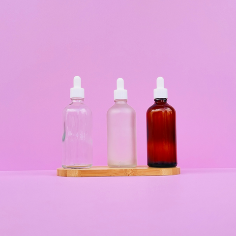 100Ml Glass Bottle With Plain White Dropper (Round)