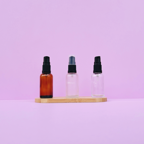 30Ml Glass Bottle With Black Treatment Pump (Round)