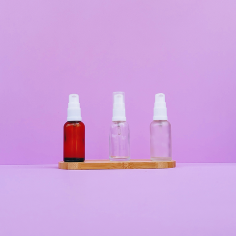 30Ml Glass Bottle With White Treatment Pump (Round)