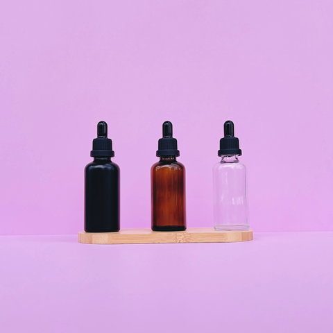 50Ml Glass Bottle With Black Tamper Proof Dropper (Round)