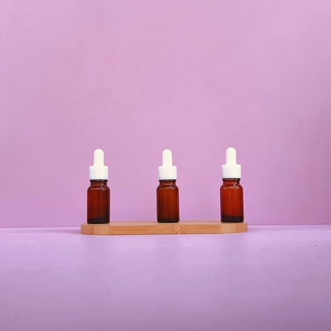 10Ml Glass Bottle With Plain White Dropper (Round)